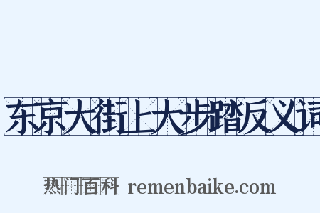 东京大街上大步踏反义词是什么意思的图片